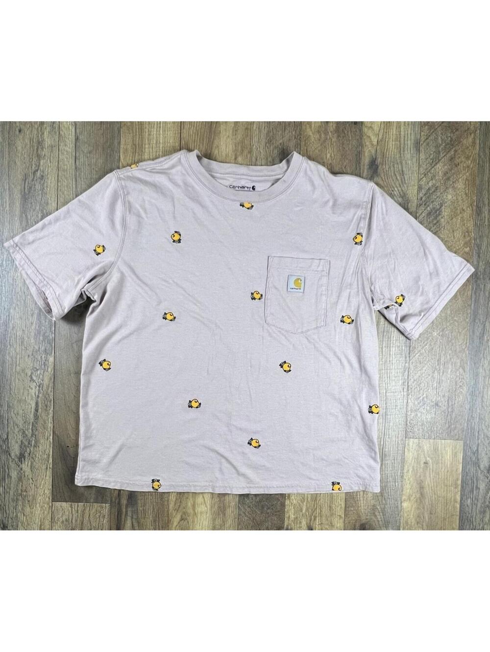 Carhartt Boxy Fit All Over Floral Print Short Sleeve Tee Shirt Top M 8-10 Loose